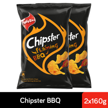 Twisties Chipster Flaming BBQ (160g x 2)