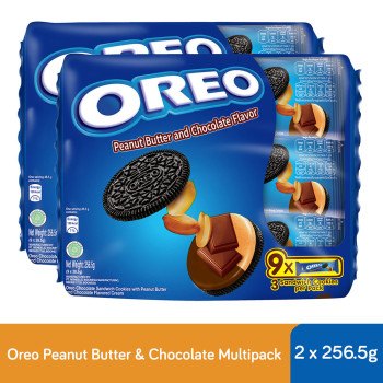 Oreo Peanut Butter & Chocolate Multipack (256.5g x 2)