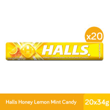 Halls Stick Honey Lemon Mint Candy (34g X 20)