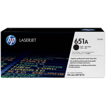 HP 651A Black LaserJet Toner Cartridge (CE340A)