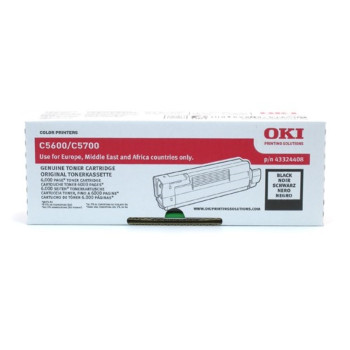 OKI C5600 C5700 Black Toner Cartridge (43324412)