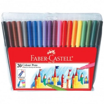 Faber Castell Fibre Tip Colour Pens 154320 - 20pc (Item No: A02-29) A1R1B159