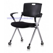 AXIS Series Foldable Training Chair With Castor & Armrest  (P.P. Shell)