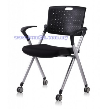 AXIS Series Foldable Training Chair With Castor & Armrest  (P.P. Shell)