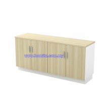 B-YDD Melamine Woodgrain Dual Swing Door Low Cabinet With Lock