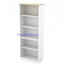B-YO 21 Melamine Woodgrain 5 Levels Open Shelf High Cabinet