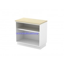 B-YO 875/975 Melamine Woodgrain Table Height Open Shelf Low Cabinet