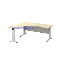 BL-44 Melamine Woodgrain 6' Executive L-Shape Writing Table With Curve