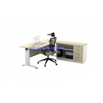 [BT 188-SET] Melamine Woodgrain 6' Rectangular Executive Writing Table Set