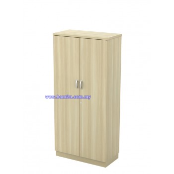 Q-YD 17 Fully Woodgrain 4 Levels Swing Door Medium Cabinet With Lock