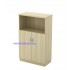 Q-YOD 13 Fully Woodgrain 3 Levels Semi Swinging Door Medium Cabinet With Lock