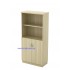 Q-YOD 17 Fully Woodgrain 4 Levels Semi Swinging Door Medium Cabinet With Lock
