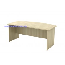 EXMB-180A Fully Woodgrain 6' D-Shape Executive Table 