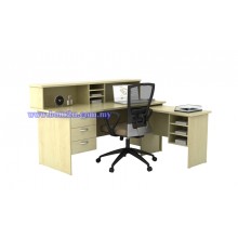EX Series Fully Woodgrain Reception Counter Set