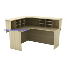 EXCT 1715 Fully Woodgrain L-Shape Executive Reception Counter