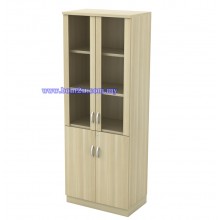 Q-OGD 720/920 Fully Woodgrain 5 Levels Swinging Glass Door High Cabinet