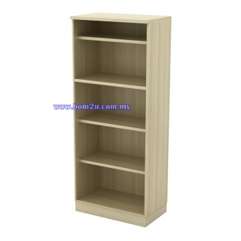 Q-OO 718/918 Fully Woodgrain 5 Levels Open Shelf Medium Cabinet