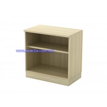 Q-OO 775/975 Fully Woodgrain Table Height Open Shelf Low Cabinet