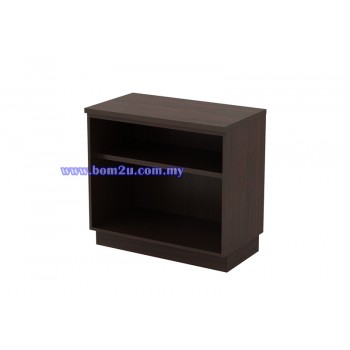 Q-YO 875/975 Fully Woodgrain Table Height Open Shelf Low Cabinet
