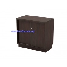 Q-YS 875/975 Fully Woodgrain Table Height Sliding Door Low Cabinet With Lock