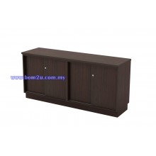 Q-YSS Fully Woodgrain Dual Sliding Door Low Cabinet With Lock