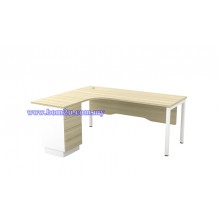SL-Series 1515/1815-4D Melamine Woodgrain L-shape Superior Compact Table