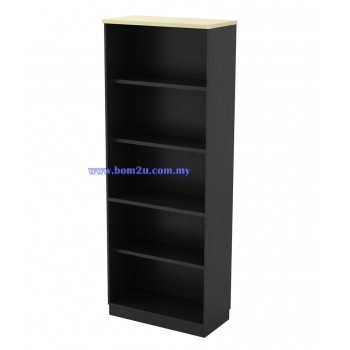 T-YO 21 Melamine Woodgrain 5 Levels Open Shelf High Cabinet