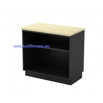 T-YO 875/975 Melamine Woodgrain Table Height Open Shelf Low Cabinet