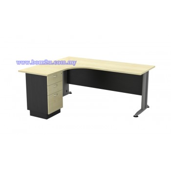 TL-1515/1815-3D Melamine Woodgrain L-shape Superior Compact Table