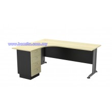 TL-1515/1815-4D Melamine Woodgrain L-shape Superior Compact Table