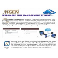 NIGEN Web-based Cloud Time Management Software License (1 Year)
